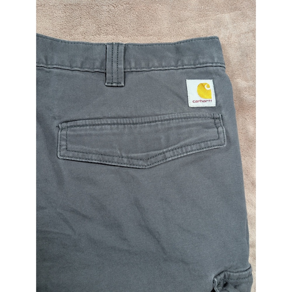 Carhartt Cargo Shorts Mens 42 Gray Rugged Flex Canvas Relaxed Fit BS3542-M - Picture 7 of 11